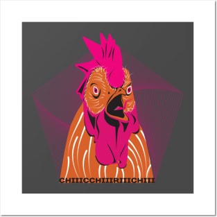 Screaming Rooster Posters and Art